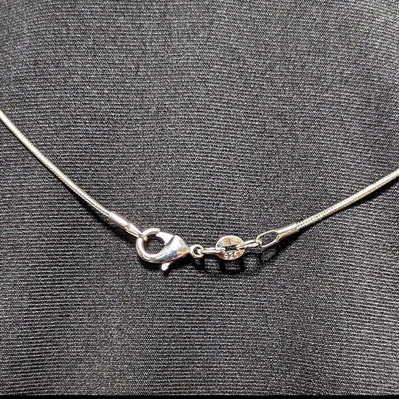 Signed Large SNOWMAN Etch Pink & Purple Dichroic Glass Pendant w/Sterling Chain - Picture 5 of 6